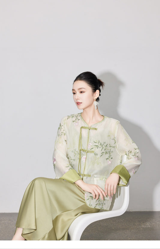 Zen Organza Embroidered Orient Jacket