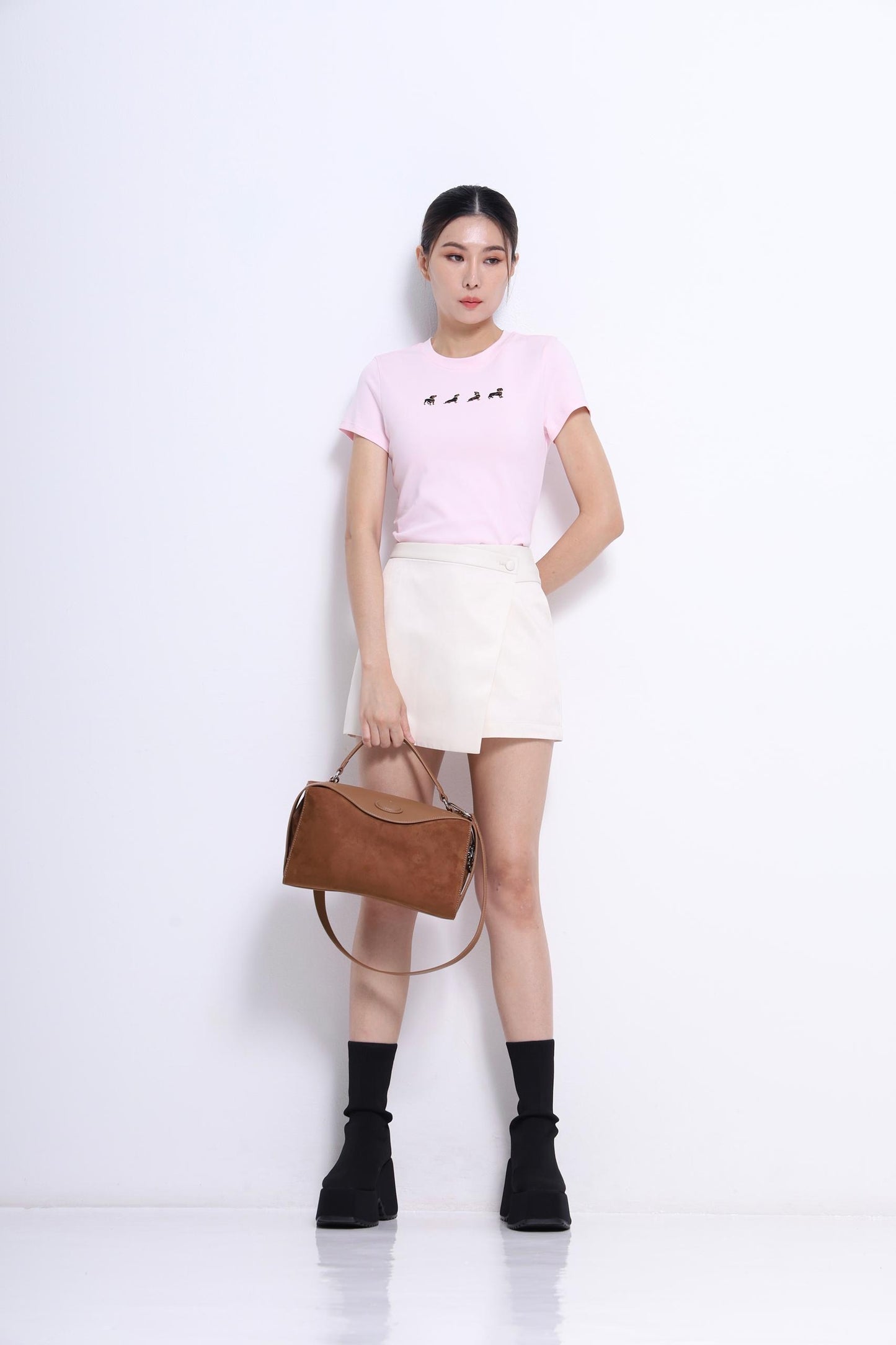 Dachshund Embroidered Fitted Tee