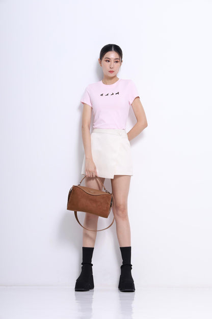 Dachshund Embroidered Fitted Tee
