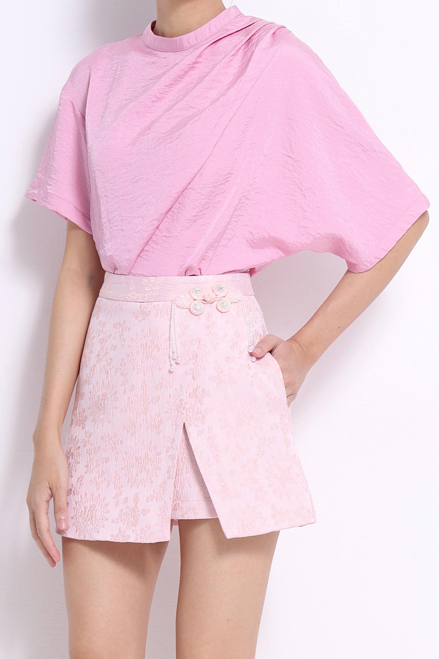 Nadya Asymmetrical Satin Top