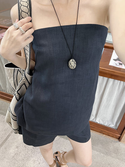 Trisha Linen Tube Top Setwear
