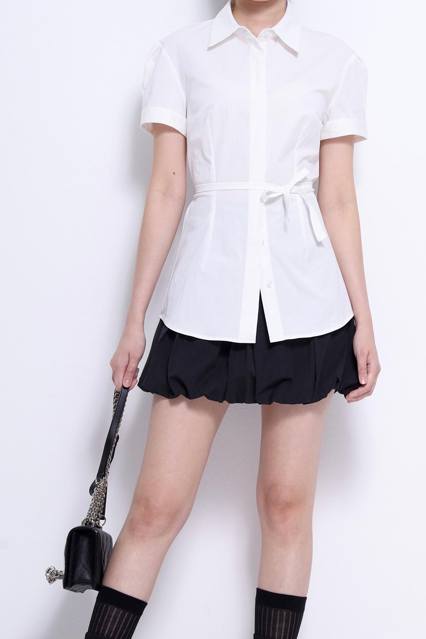 Sera Bubble Hem Mini Skirt