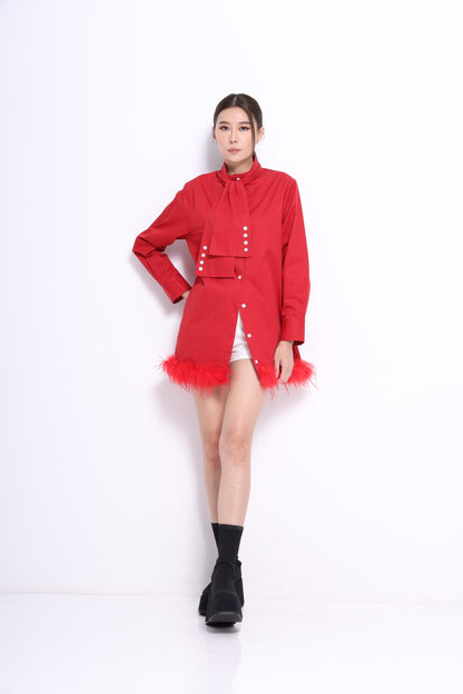 Jinny Feather Shirt Dress