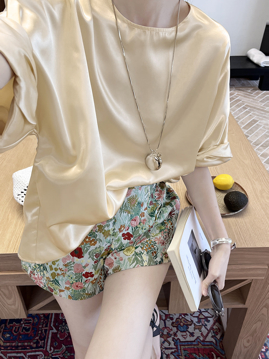 Hoo Oversized Satin Top
