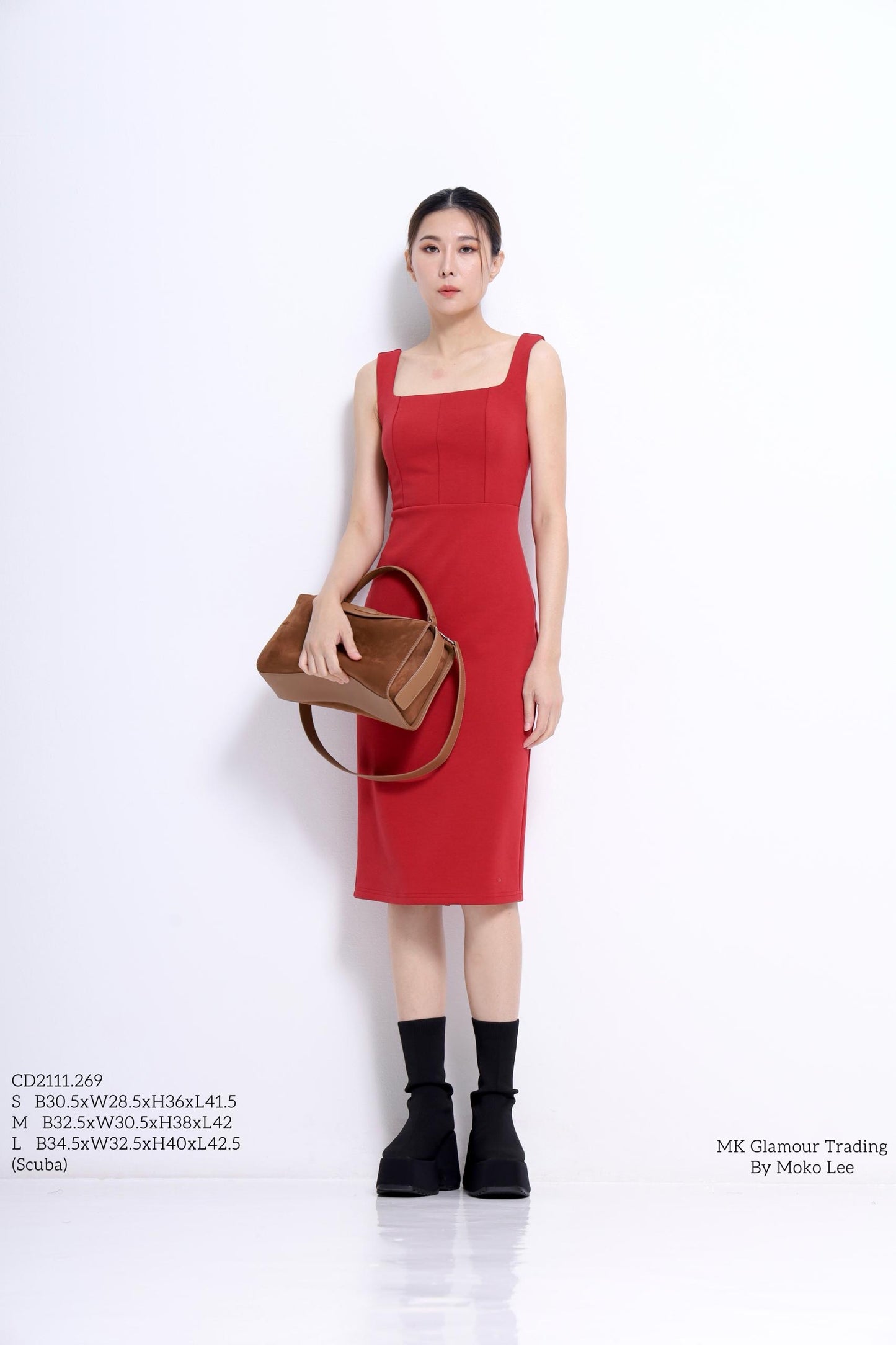 Nora Square Neck Bodycon Dress