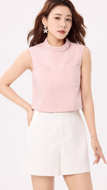 Ziya Round Neck Boxy Top