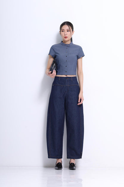Nikki High Rise Barrel Pants