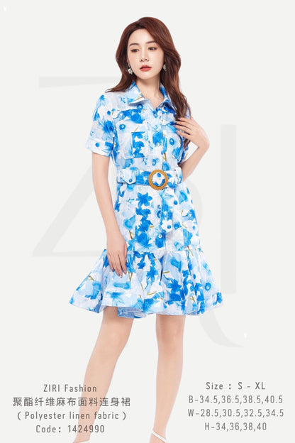 Monet A-line Floral Dress