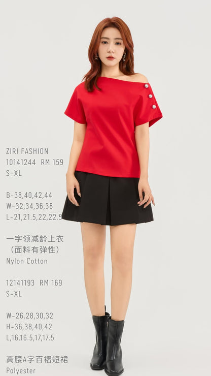 Ziri Drop Shoulder Asymmetrical Top