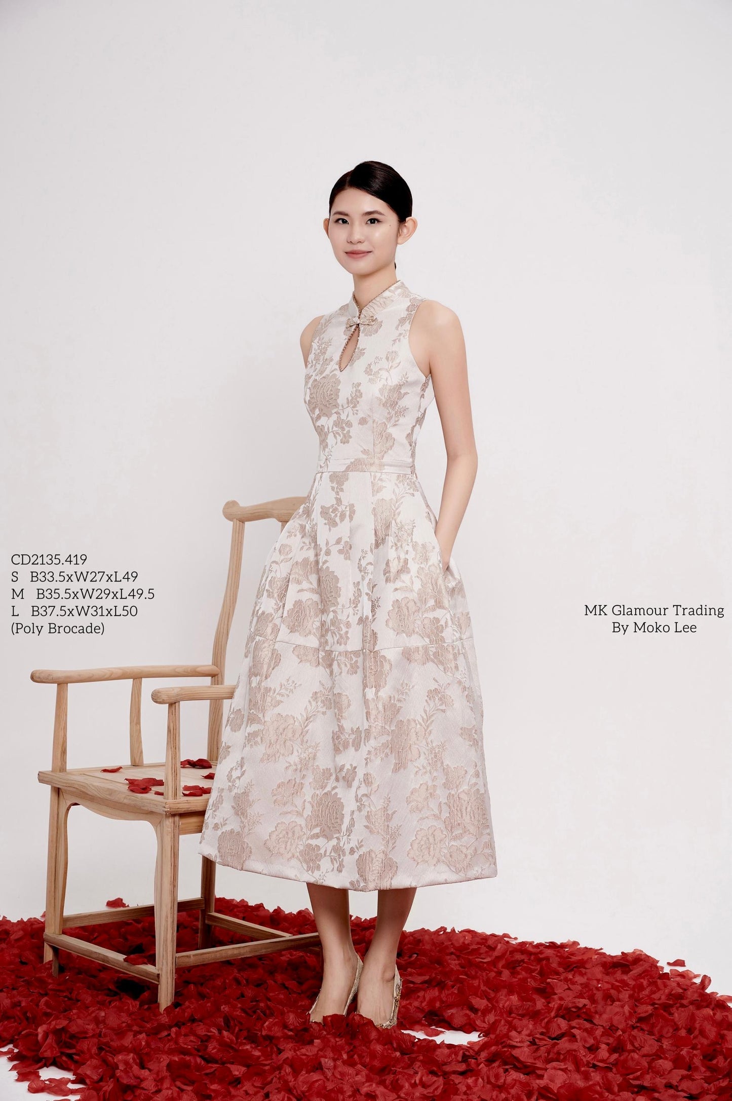 Zhen Orient Crystal Qipao Dress