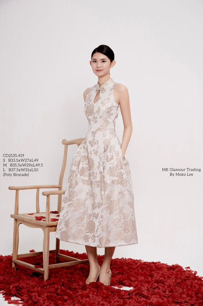 Zhen Orient Crystal Qipao Dress
