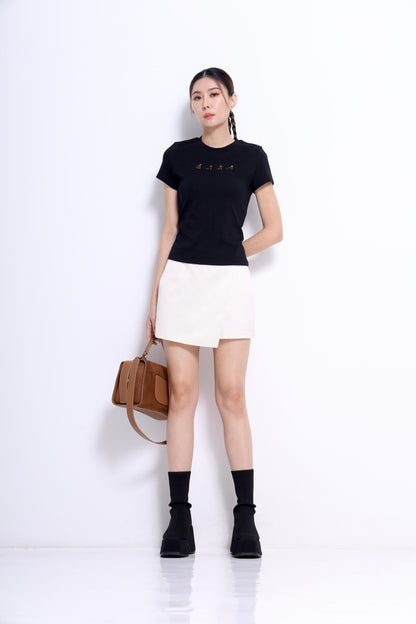 Dachshund Embroidered Fitted Tee
