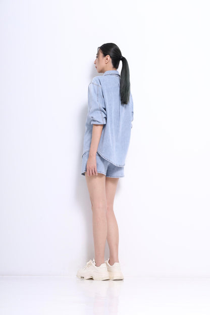 Mandy Washed Denim Shorts