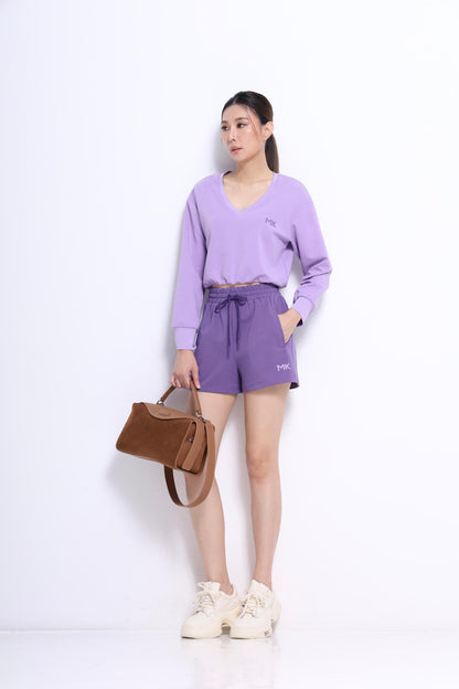 Moko Cropped V-neck Pullover