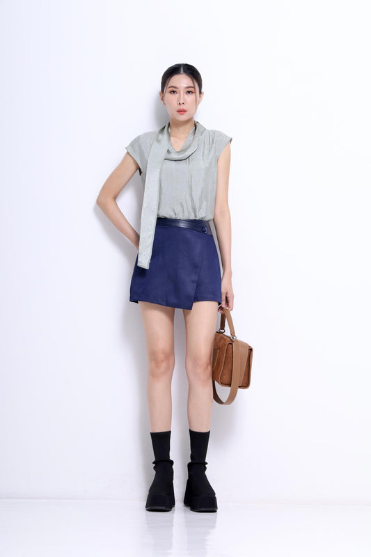 Elena Cowl Neck Satin Top