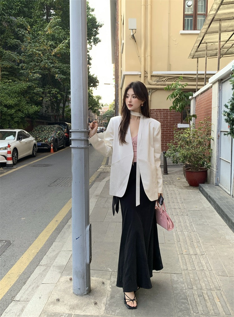 Zena Oversized Linen Blazer