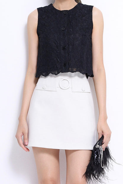 Lily Lace Scallop Top