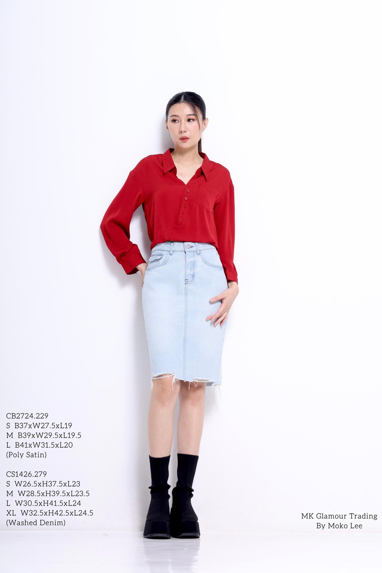 Valentina Asymmetrical Satin Blouse