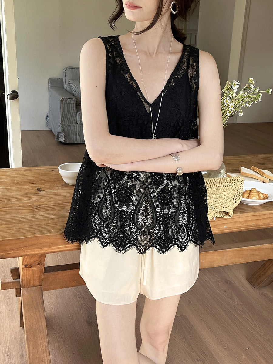 PREORDER - Yuka Lace Tank Top