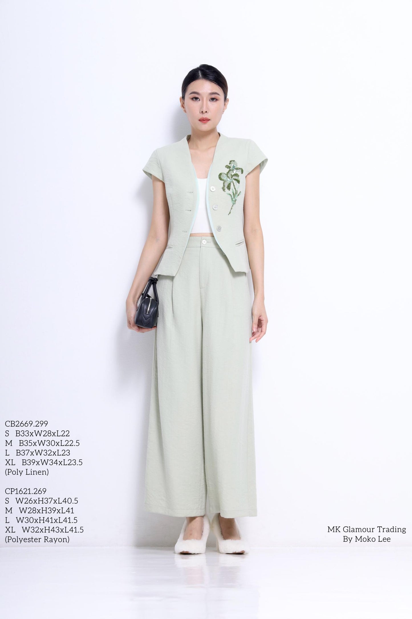 Shan Embroidered Flower Vest Top