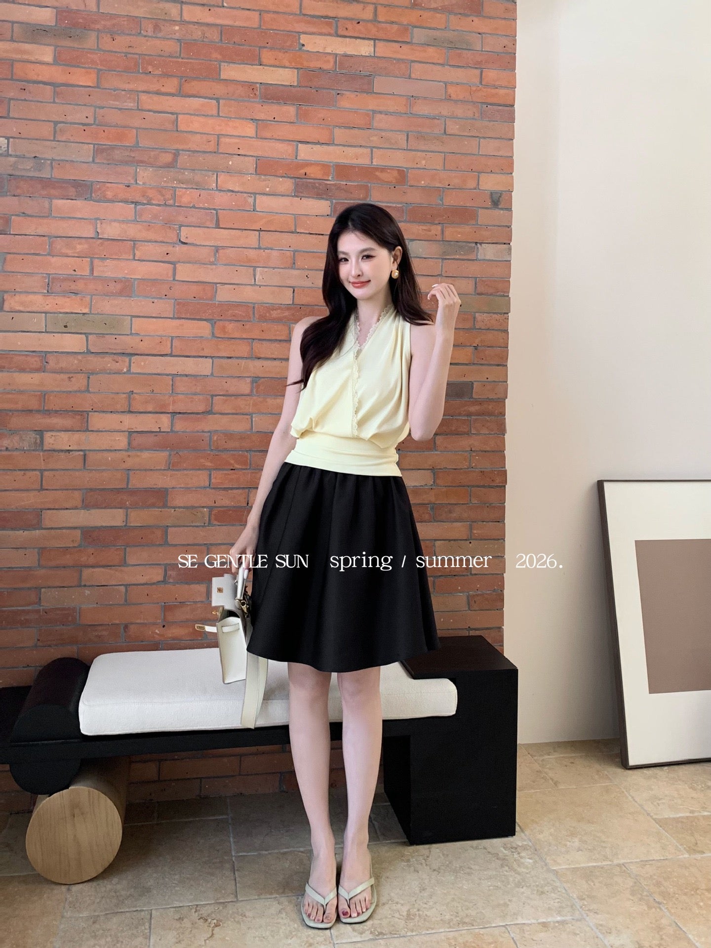 PREORDER - Yuri Satin A-line Midi Skirt