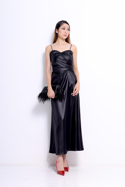 Dani Leather-like Evening Dress