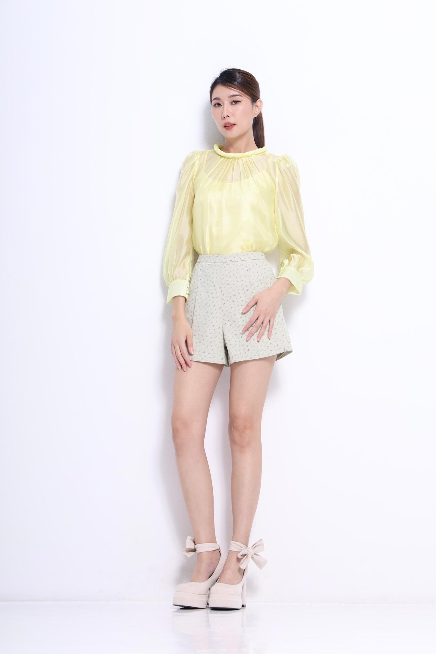 Mara Organza Long Sleeve Blouse