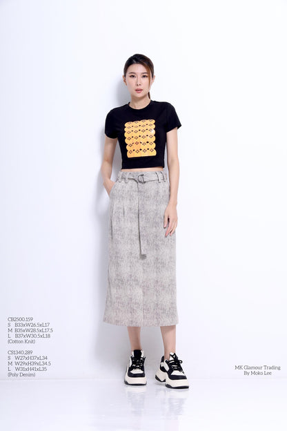 Mikan Fitted Crop Tee