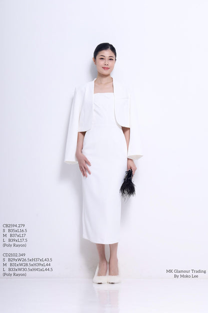 Lyla Tailored Cropped Open Jacket