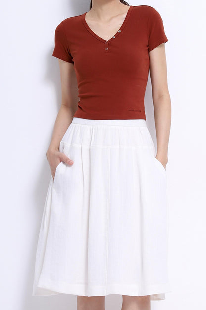 Lindy A-line Midi Skirt