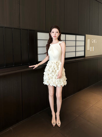 Mandy Petals Open Back Dress