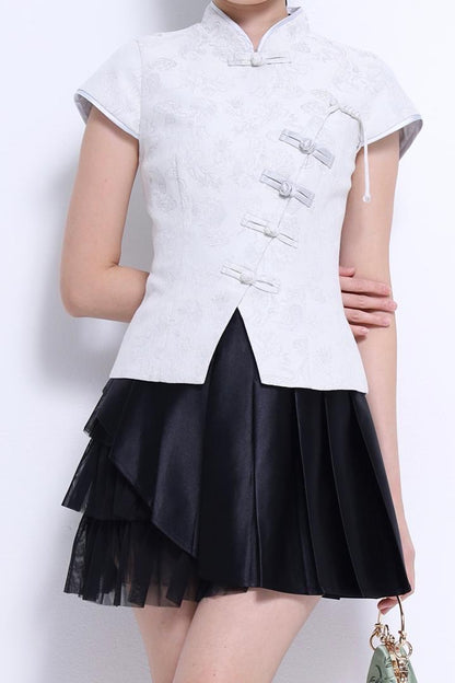 Shuang Xi Orient Fitted Blouse