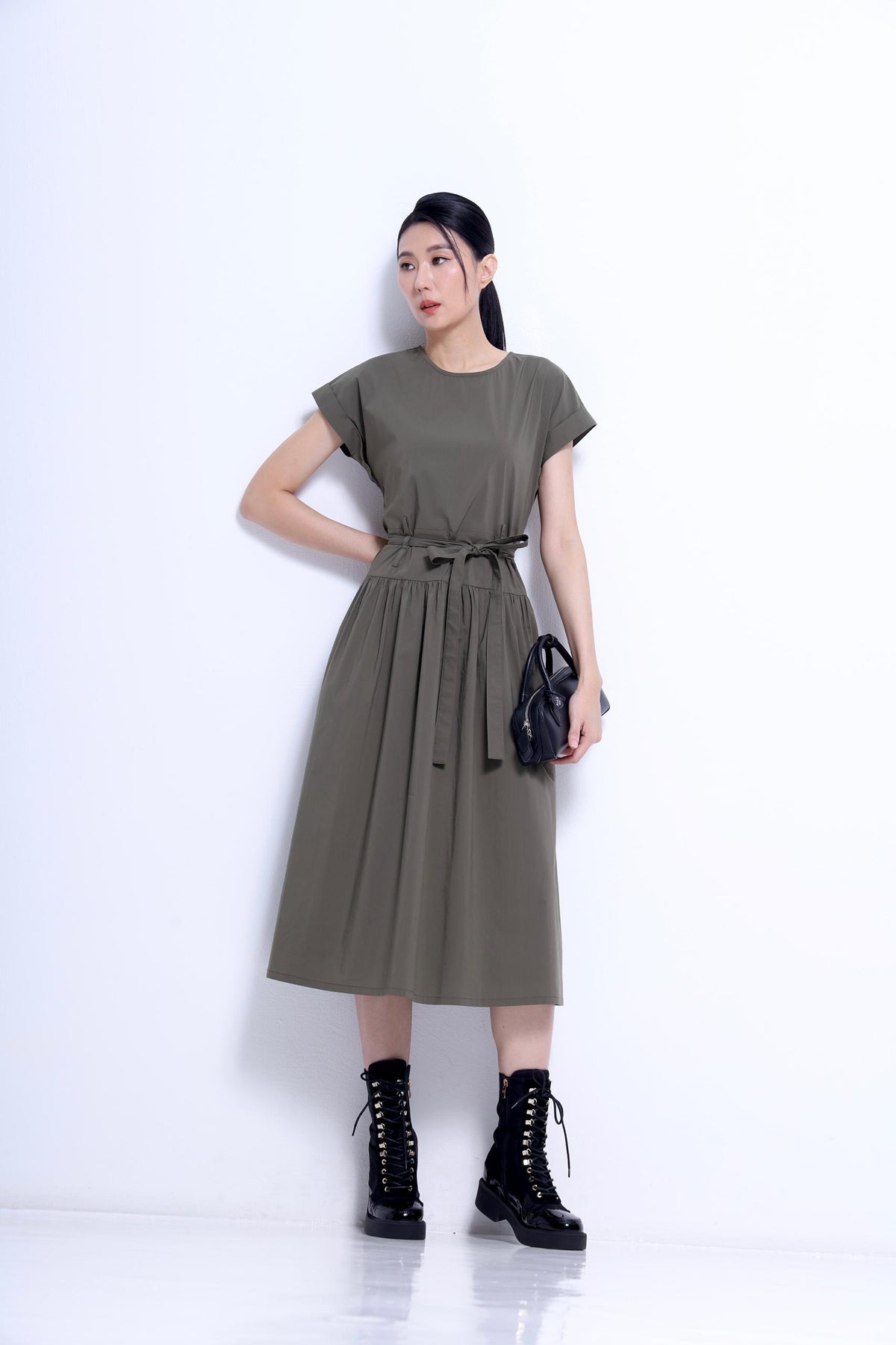 Sarah Waist Tie Midi Dress