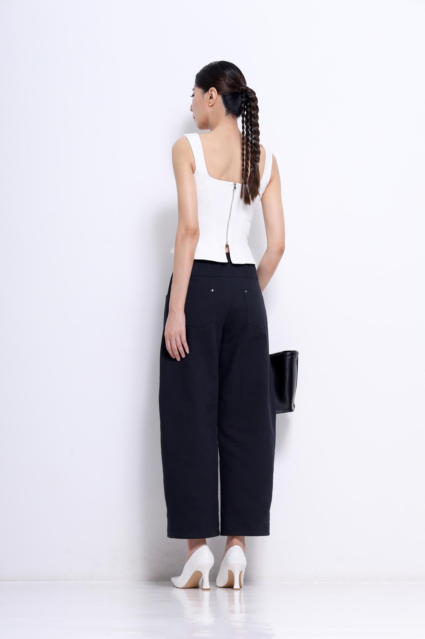 Zenda Denim Square Neck Top