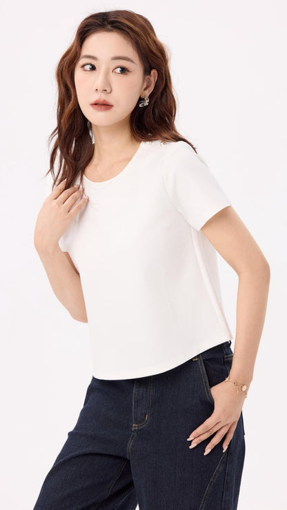 Ziri Button Embellished Tee