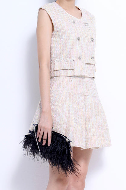Gabrielle Double Breasted Tweed Vest