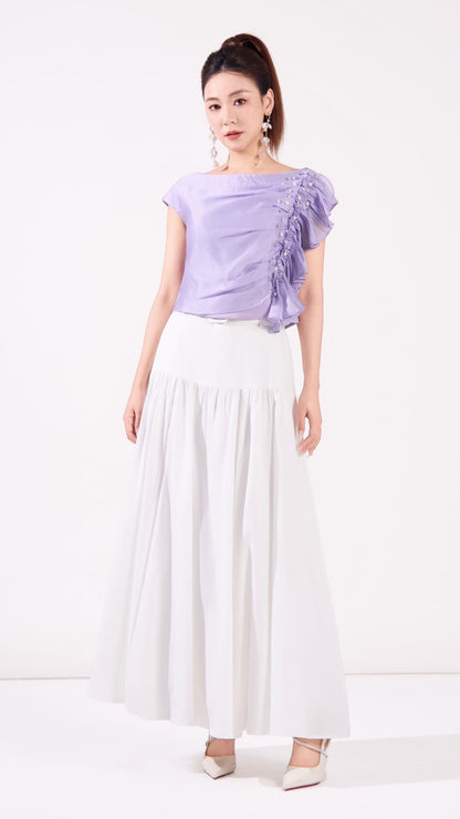 Ziri Asymmetrical Ruffle Top