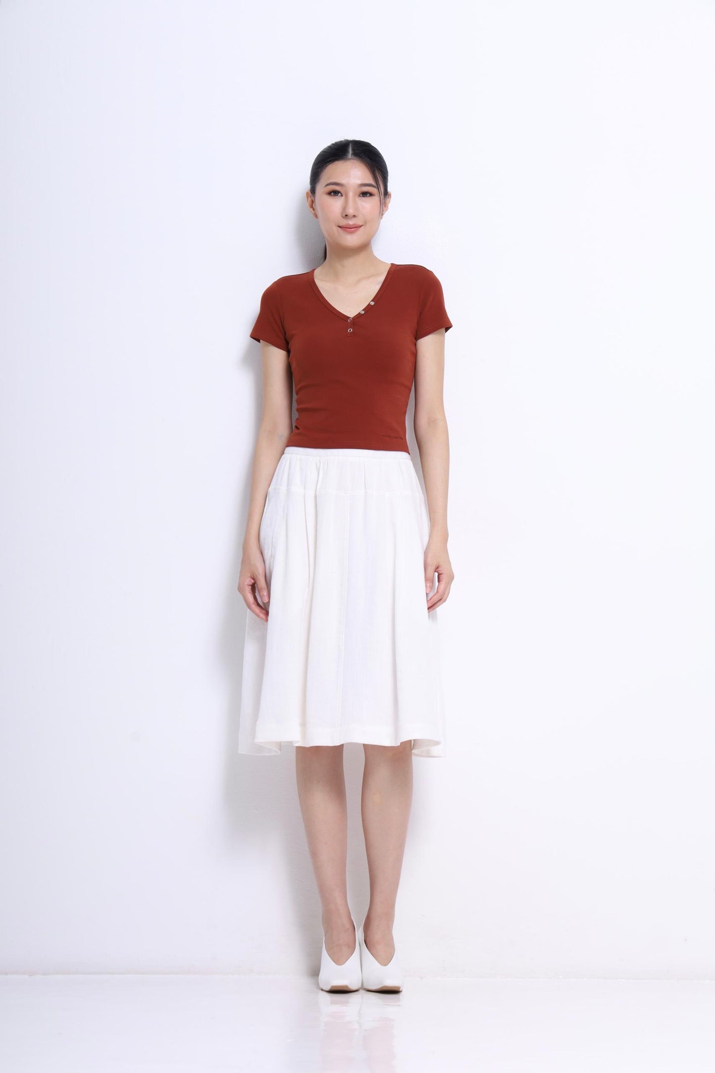 Lindy A-line Midi Skirt
