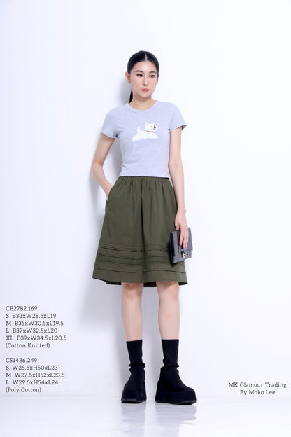 Ollie A-line Midi Skirt