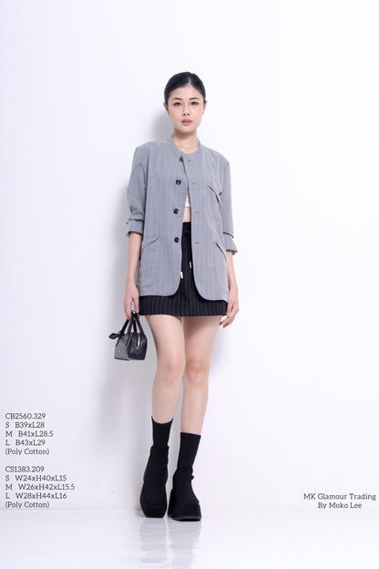 Dana Pinstripe Mini Skirt