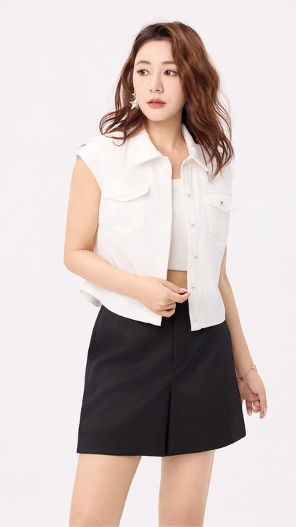 Ziri High Waist Tailored Shorts