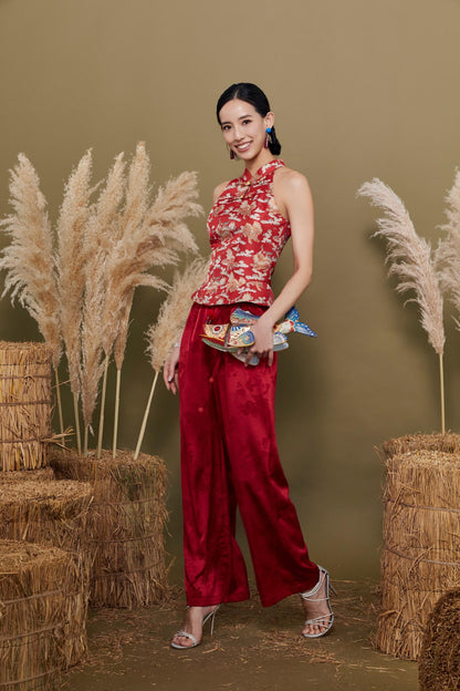 Lian Orient Peplum Cutin Top