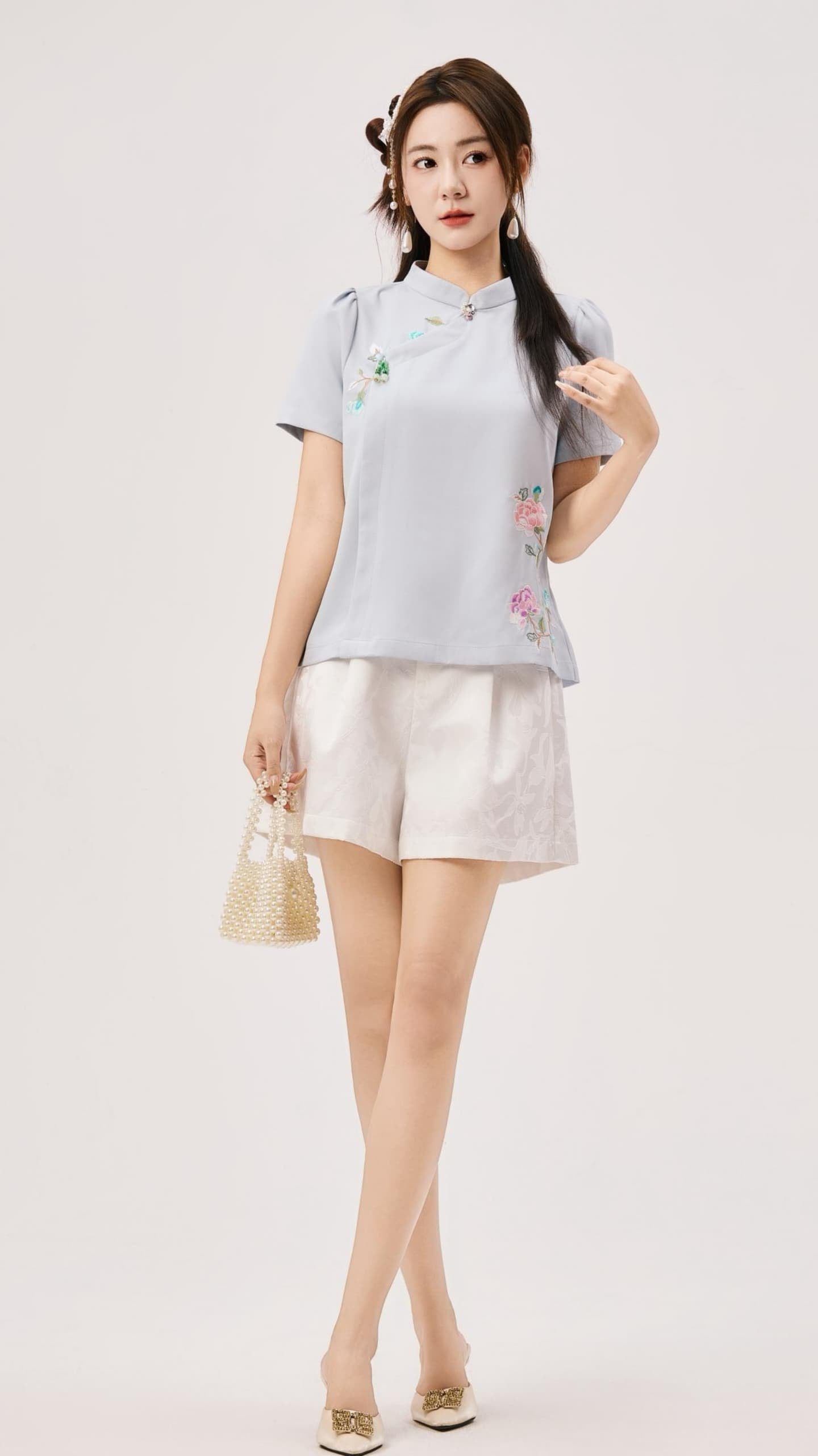 Shuang Oriental Floral Top