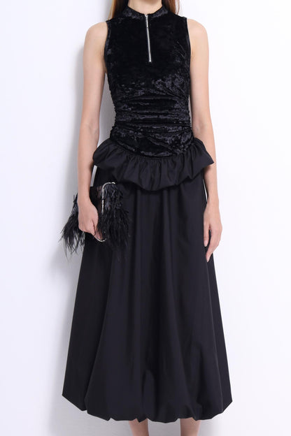 Jane Drop Waist Velvet Dress