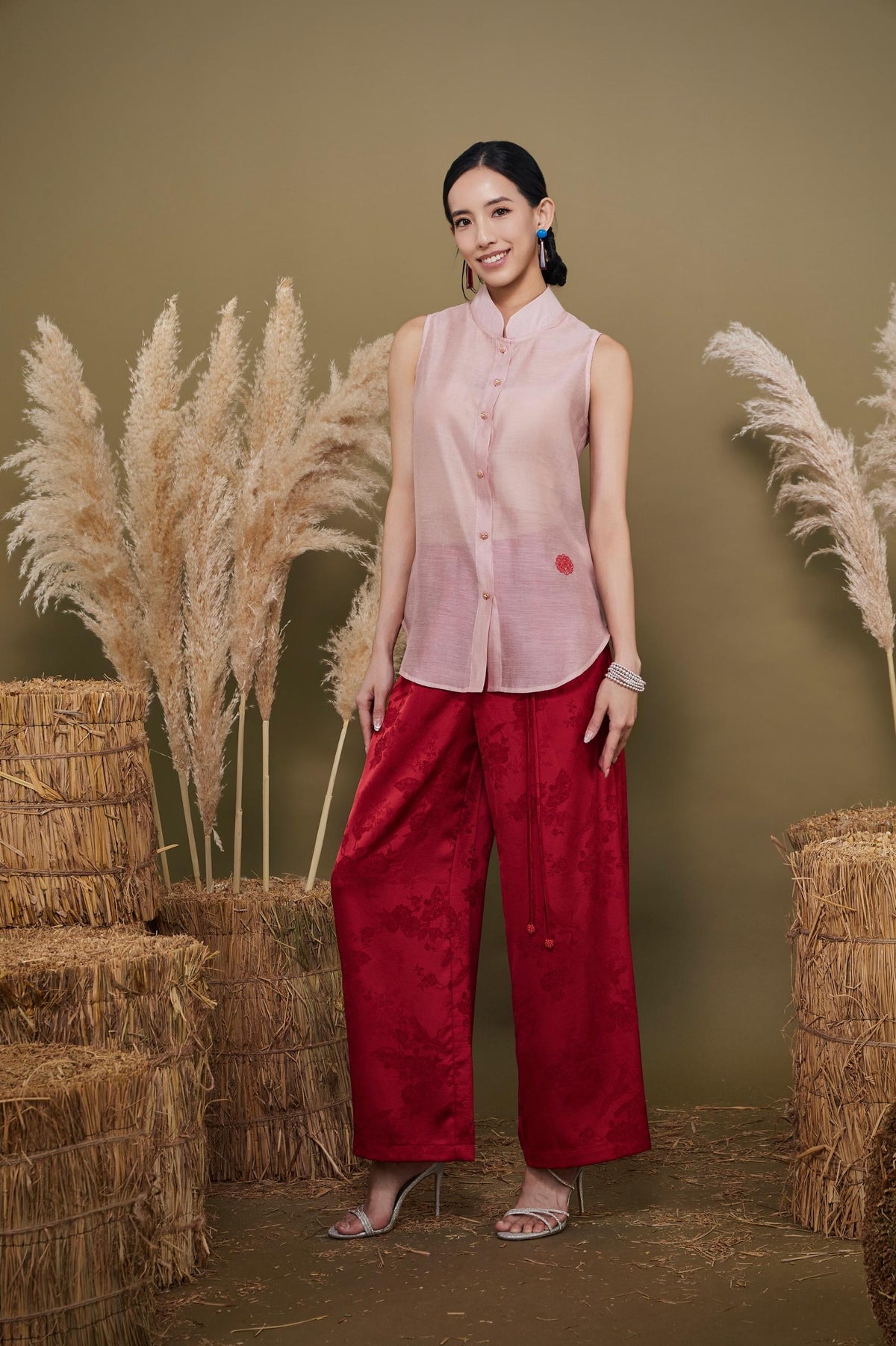 Zhi Orient Tencel Mandarin Shirt