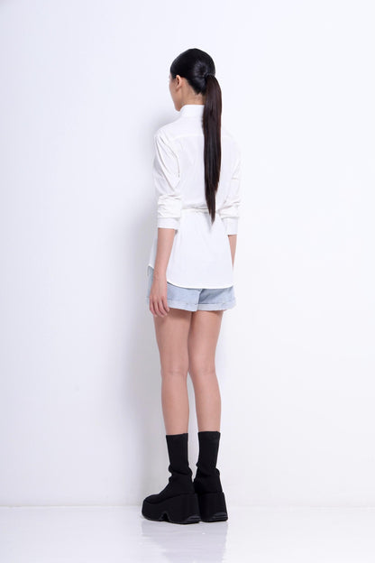 Glinda Mandarin Open Collar Shirt