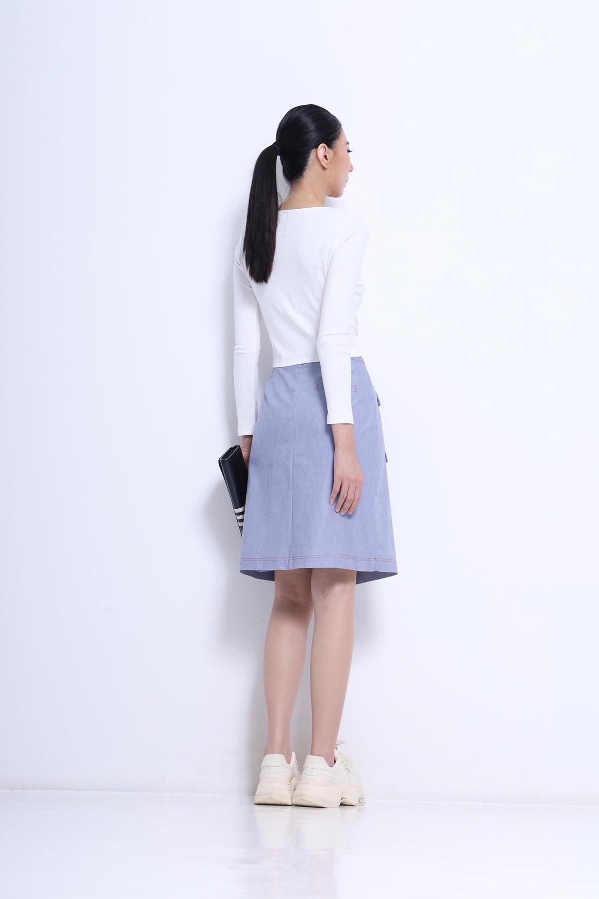Tassy High Waisted Midi Skirt