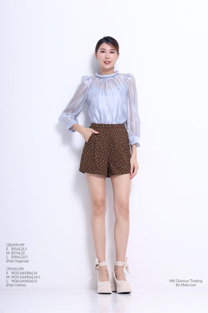 Mara Organza Long Sleeve Blouse