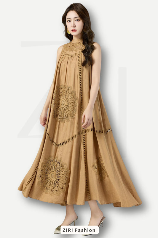 Ziri Broderie Tencel Dress