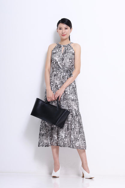 Mona Cut In Printed Dress